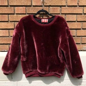 Fluffly, burgundy, sweatshirt by Aland